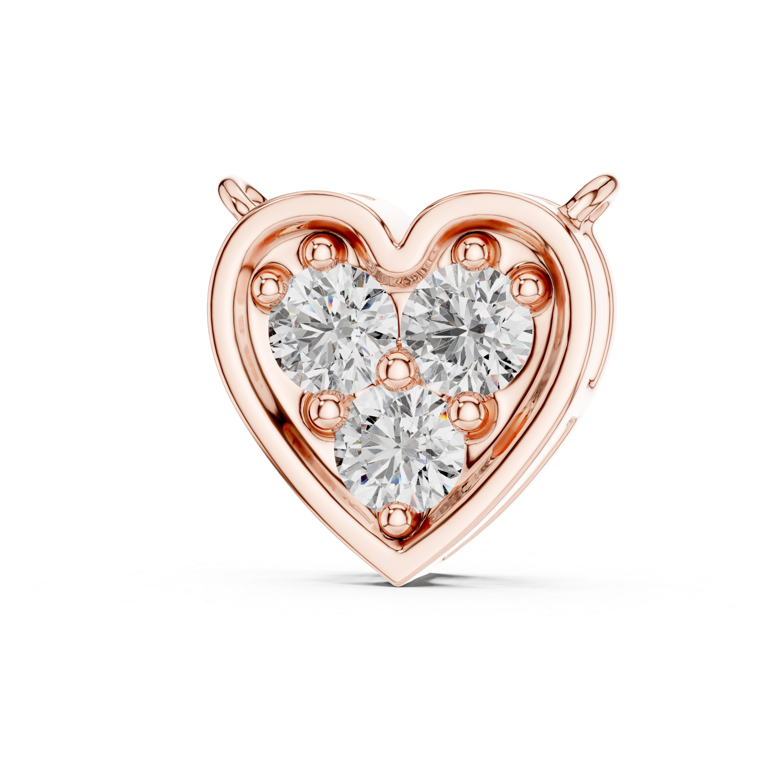 925 Sterling Silver Pave Heart Pendant Necklace