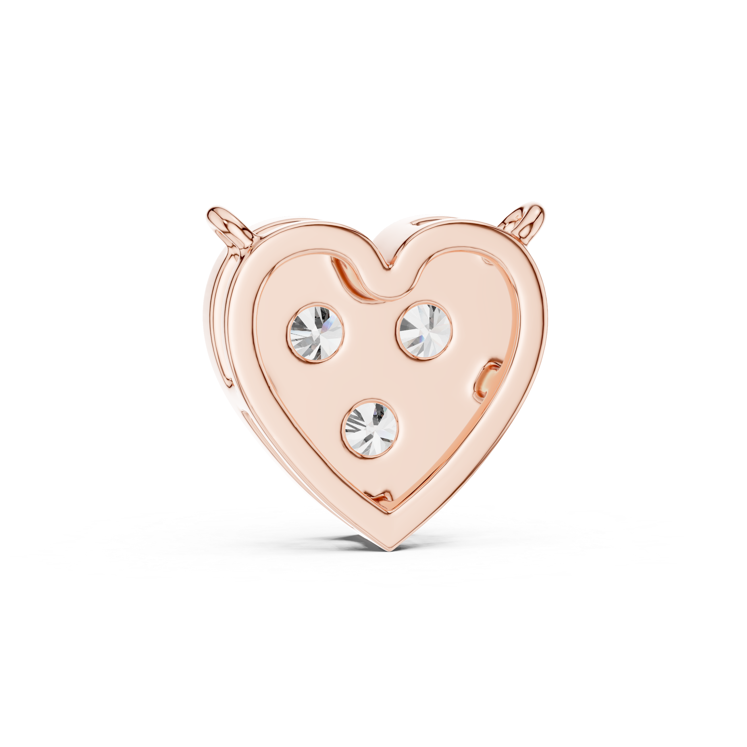 925 Sterling Silver Pave Heart Pendant Necklace