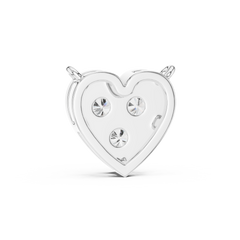 925 Sterling Silver Pave Heart Pendant Necklace