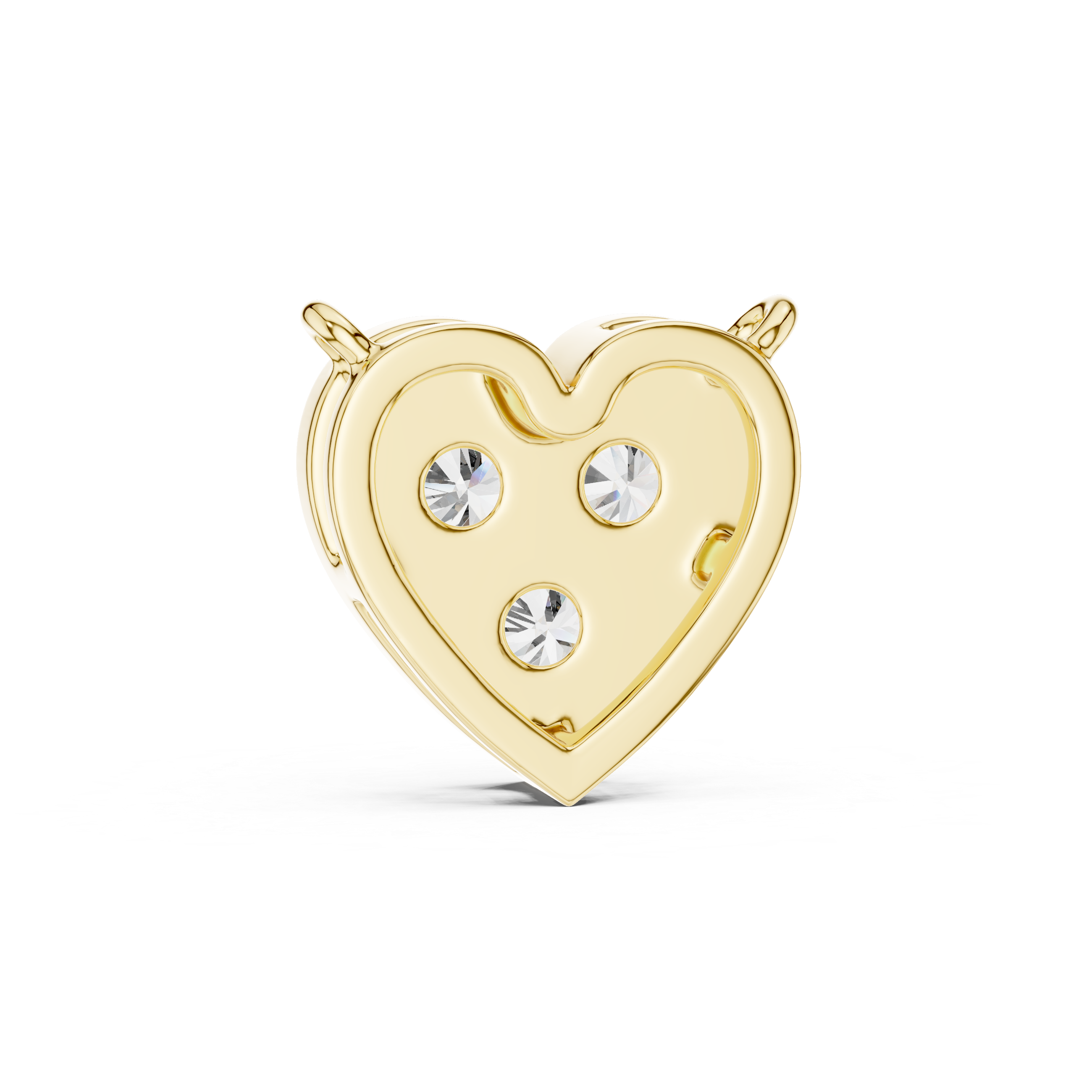 925 Sterling Silver Pave Heart Pendant Necklace